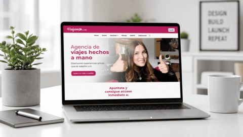 Captura de la web de Viajamor, agencia de viajes