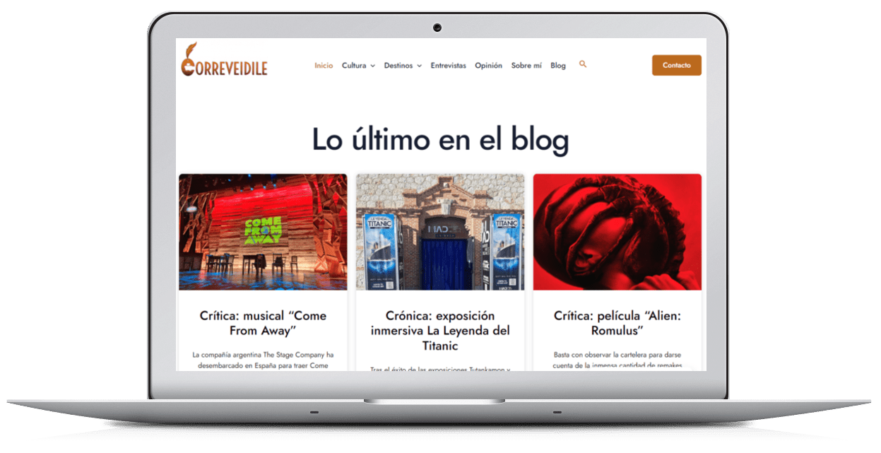 Diseño web blog de periodismo